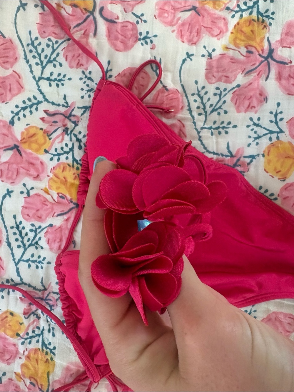 Hot Pink String Bikini Two-Piece - Picture 4 of 4